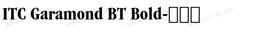 ITC Garamond BT Bold字体转换